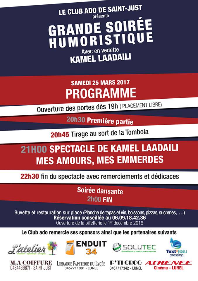 Spectacle Région de Montpellier - Kamel Laadaili